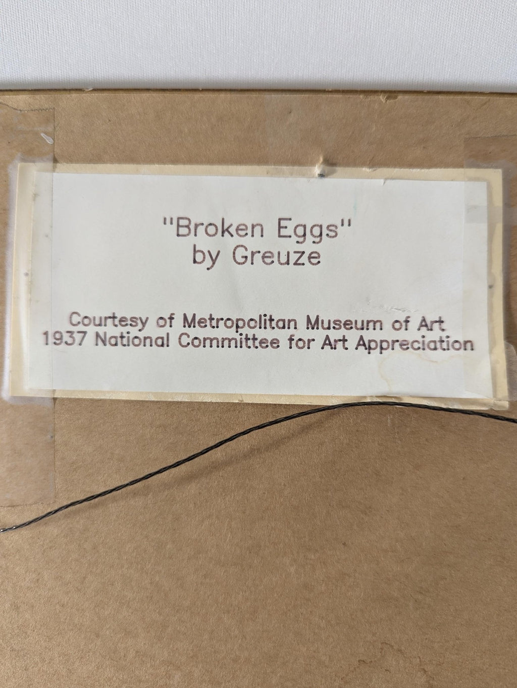 Antique "Broken Eggs" Painting by Greuze | Gilt Framed Classical Lithograph Wall Art - The Relic Detail