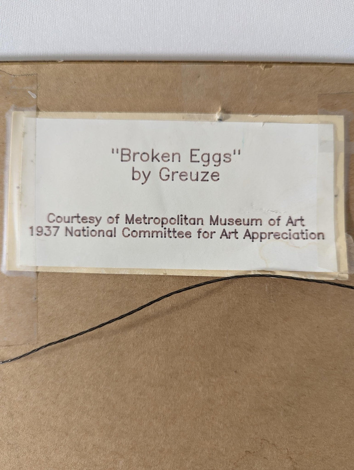 Antique "Broken Eggs" Painting by Greuze | Gilt Framed Classical Lithograph Wall Art - The Relic Detail