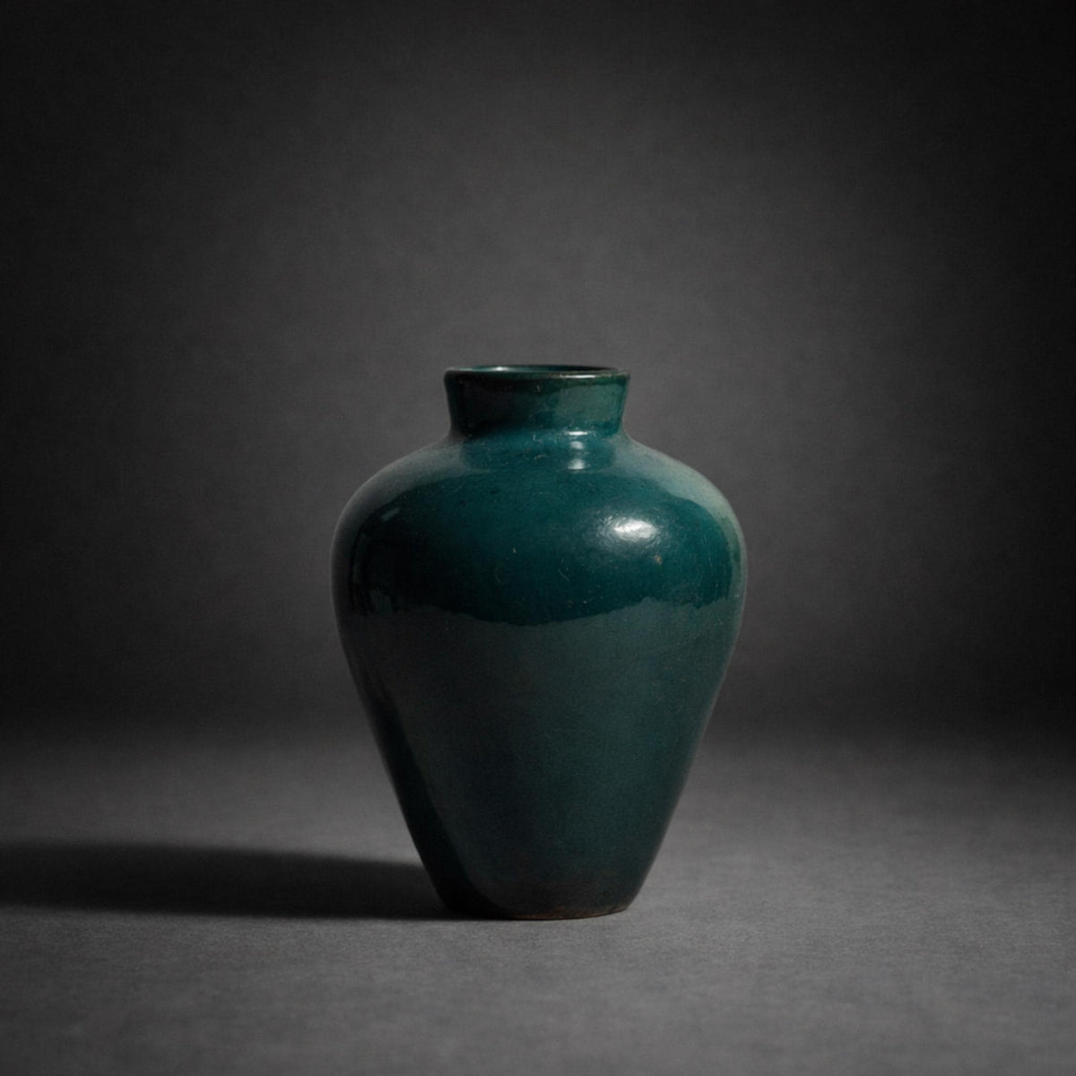 Antique Chinese Earthenware Vase Green Glazed Pottery 1920s Asian Decor Vessel Collectible Art Piece - The Relic Detail