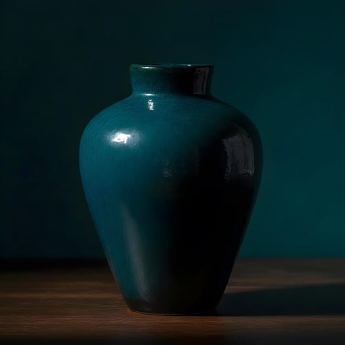 Antique Chinese Earthenware Vase Green Glazed Pottery 1920s Asian Decor Vessel Collectible Art Piece - The Relic Detail