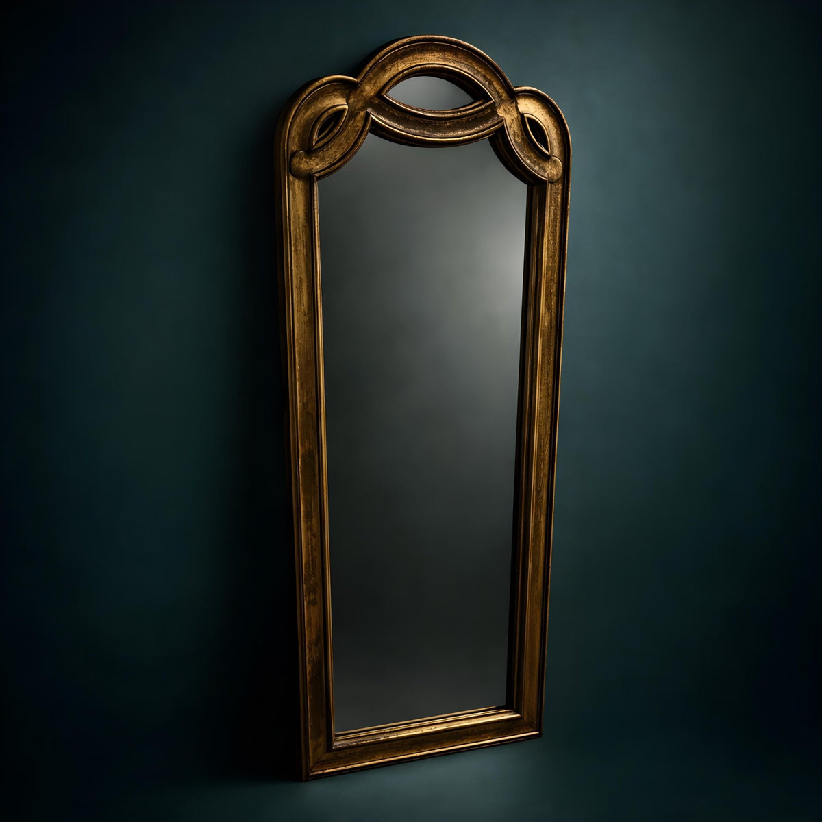 Antique English Giltwood Mirror: Art Nouveau Wall Decor Circa 1890-1910 - The Relic Detail