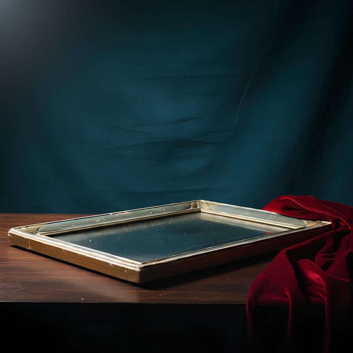 Antique Glass & Wood Picture Frame with Wire - The Relic Detail