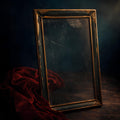 Antique Glass & Wood Picture Frame with Wire - The Relic Detail
