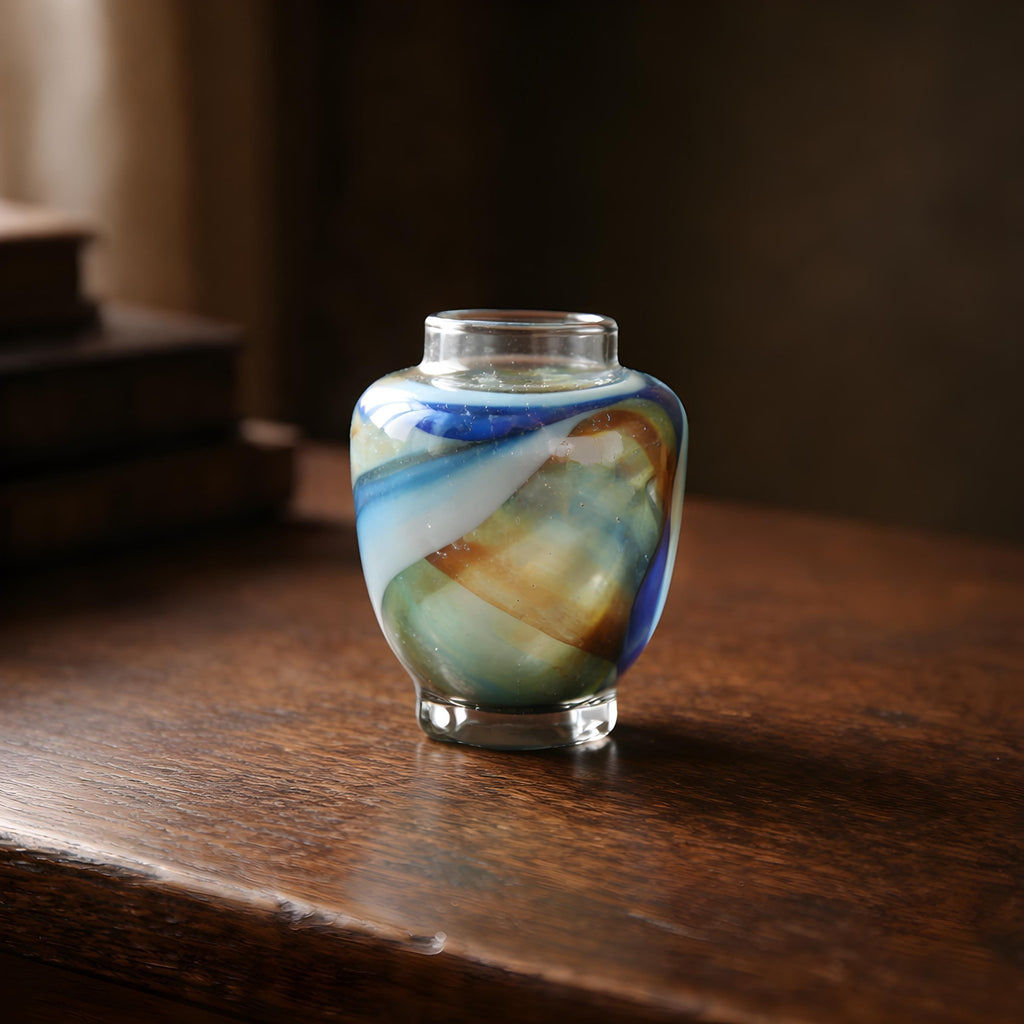 Art Glass Mini Vase, Murano Small Decorative Bud Vessel - The Relic Detail