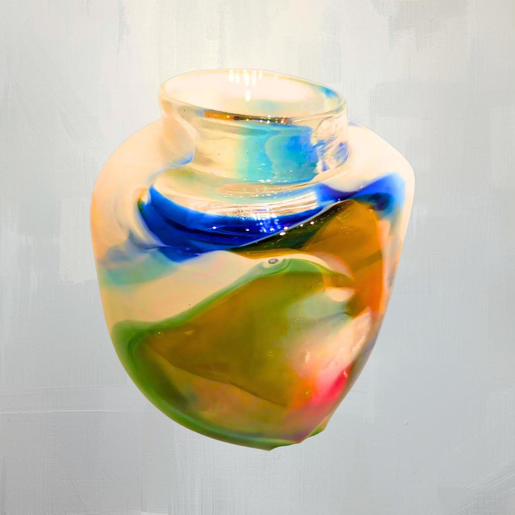 Art Glass Mini Vase, Murano Small Decorative Bud Vessel - The Relic Detail