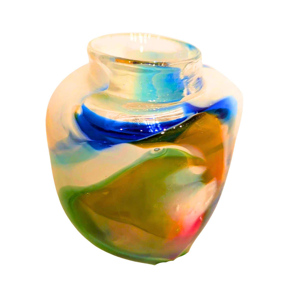 Art Glass Mini Vase, Murano Small Decorative Bud Vessel - The Relic Detail