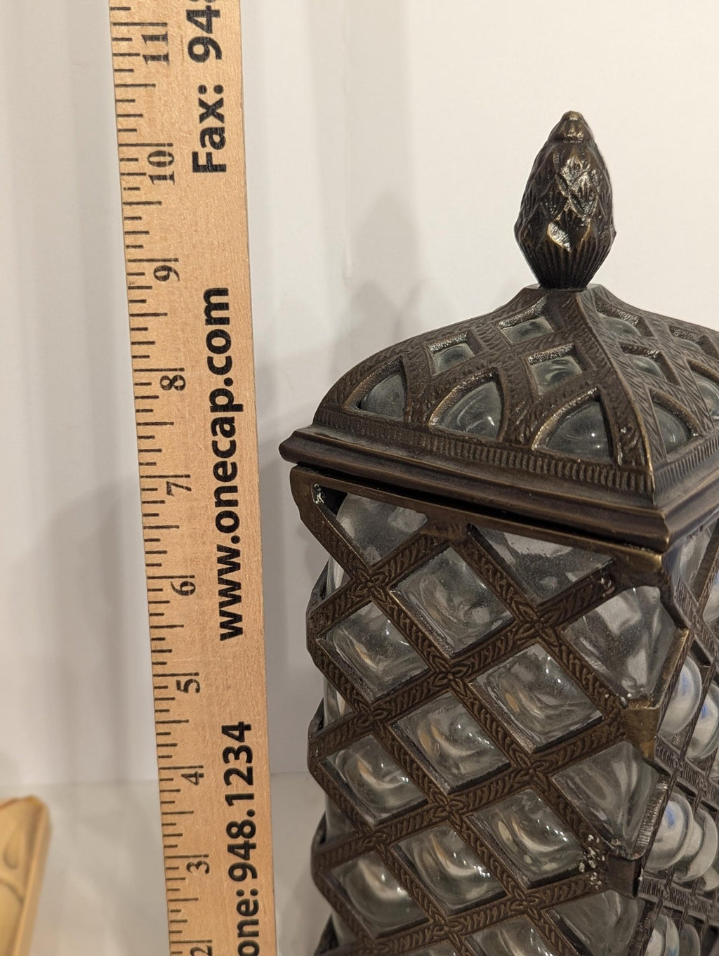 Caged Bubble Glass Apothecary Jar: Vintage Industrial Style Moody Museum Vessel - The Relic Detail
