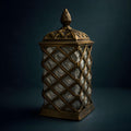 Caged Bubble Glass Apothecary Jar: Vintage Industrial Style Moody Museum Vessel - The Relic Detail
