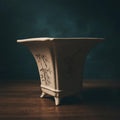 Chinese Yixing Zisha Clay Flower Pot - Orchid Bamboo Bonsai Planter Ceramic Office Decor - The Relic Detail