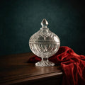 Cristal d'Arques Longchamp Pedestal Candy Dish With Lid – Vintage French Crystal Glassware - The Relic Detail
