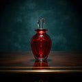 Dark Ruby Hand Blown Glass Perfume Bottle | Italian Vintage - The Relic Detail