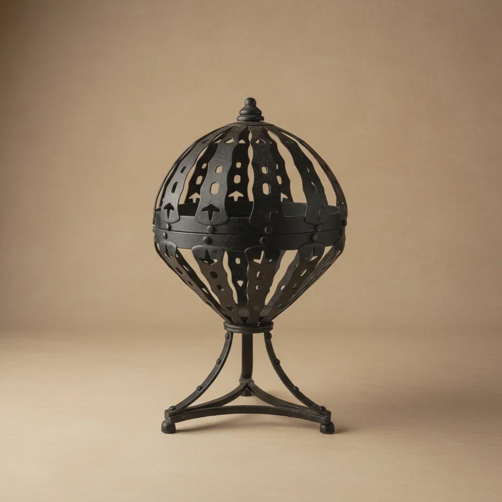 Forged Metal Candleholder Rustic Handcrafted Industrial Decor Blacksmith Artisan Table Centerpiece - The Relic Detail