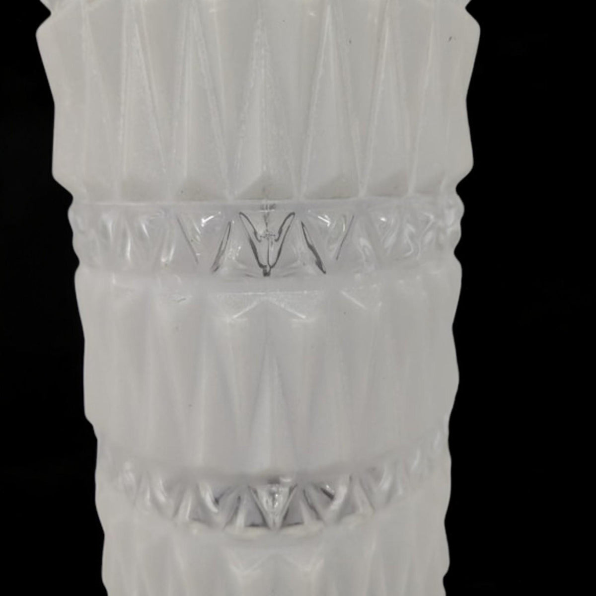 Frosted Glass, Vintage Brass & Crystal Vintage Table Lamp, 29 in. - The Relic Detail