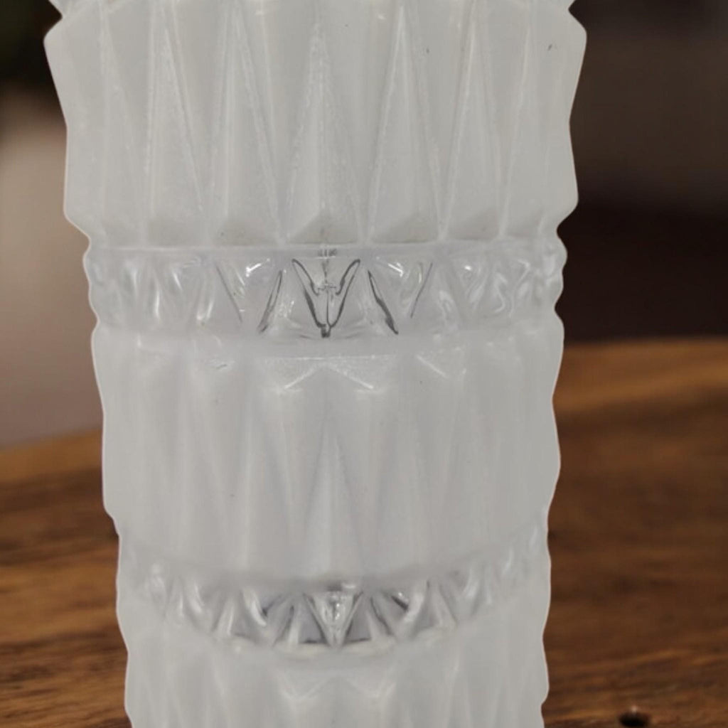 Frosted Glass, Vintage Brass & Crystal Vintage Table Lamp, 29 in. - The Relic Detail