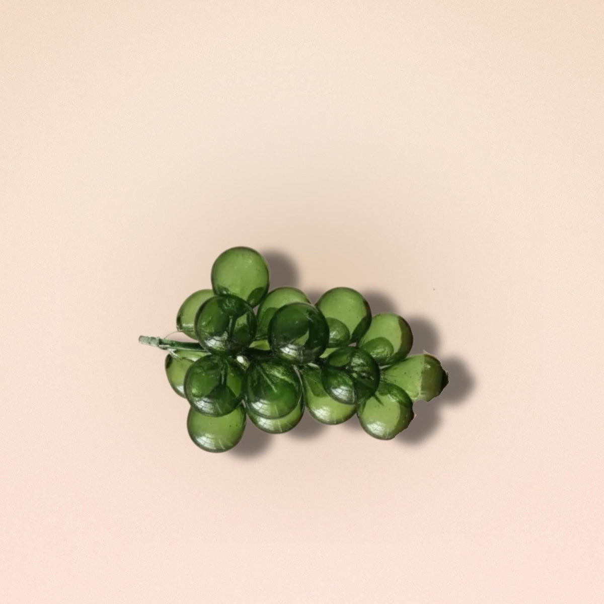 Green Blown Glass Grape Cluster | Italian Handmade Art Fruit Centerpiece Decor - The Relic Detail