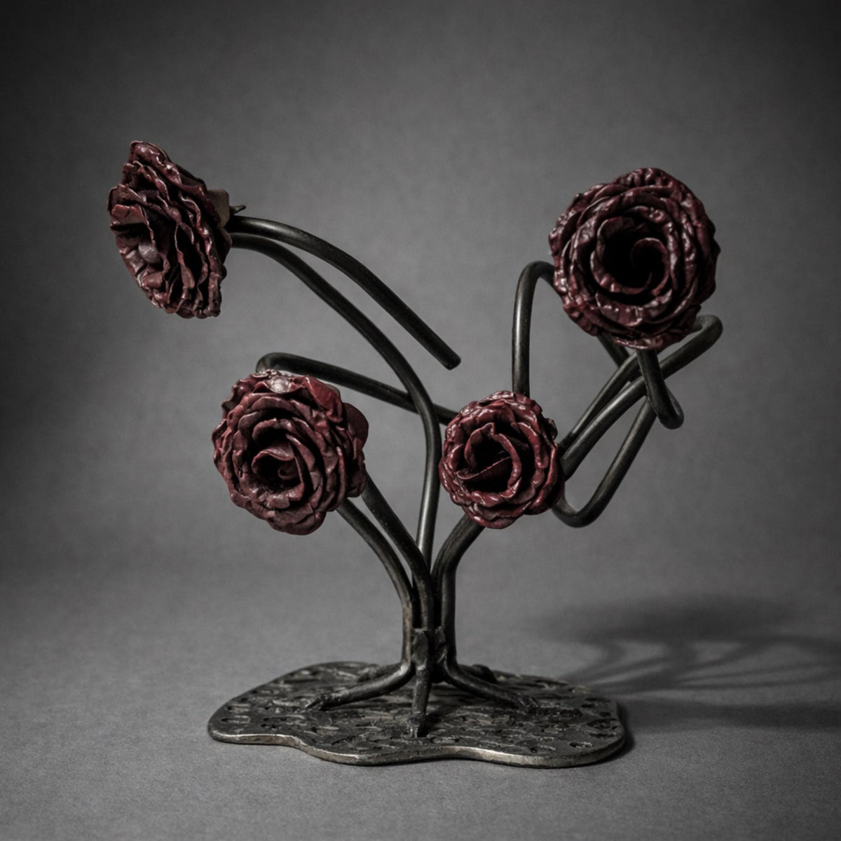 Hand Forged Metal Rose Sculpture - The Relic Detail
