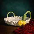 Handcrafted Italian Ceramic Lemon Serving Dish - Fruit Bowl Centerpiece Platter - The Relic Detail