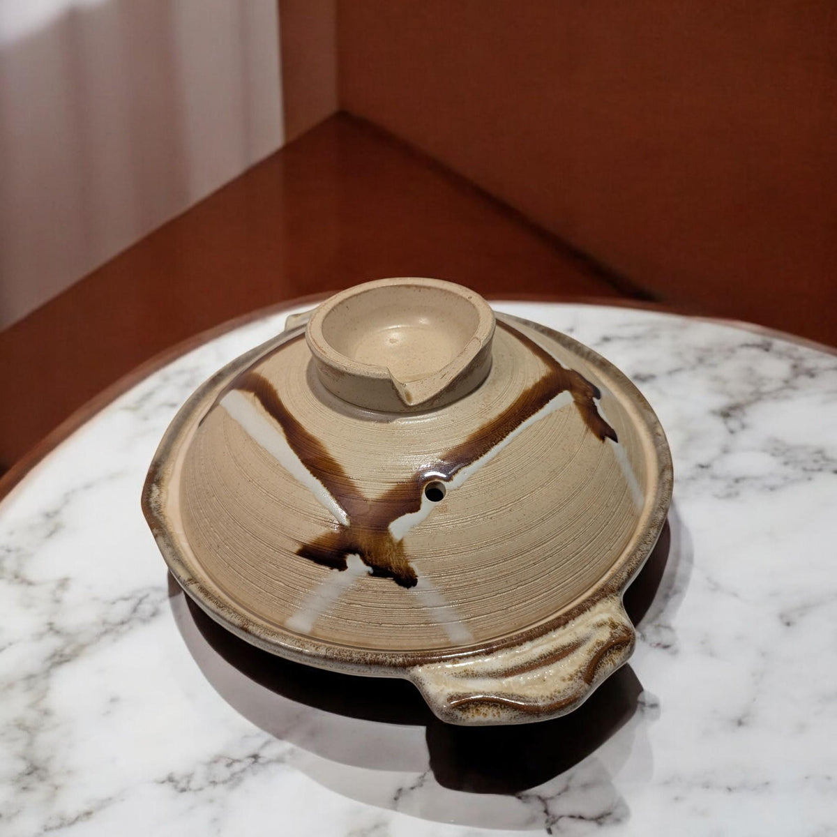 Handmade Japanese Donabe Clay Pot - Authentic Stoneware Ceramic Cooking Vessel for Traditional Asian Cuisine - The Relic Detail