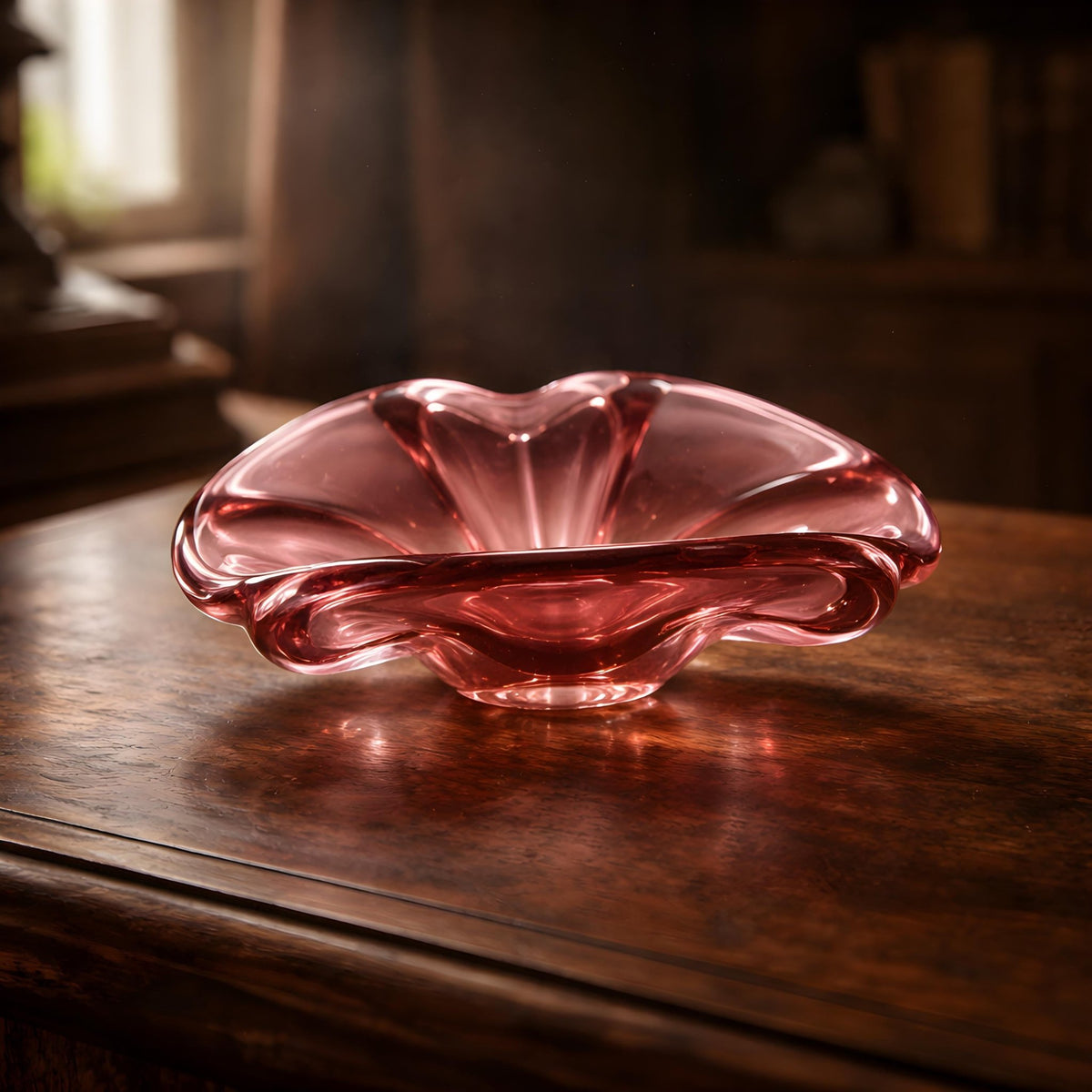 Lavender Murano Bowl Mid-Century Vintage Purple Art Glass Collection Piece from Italy - The Relic Detail
