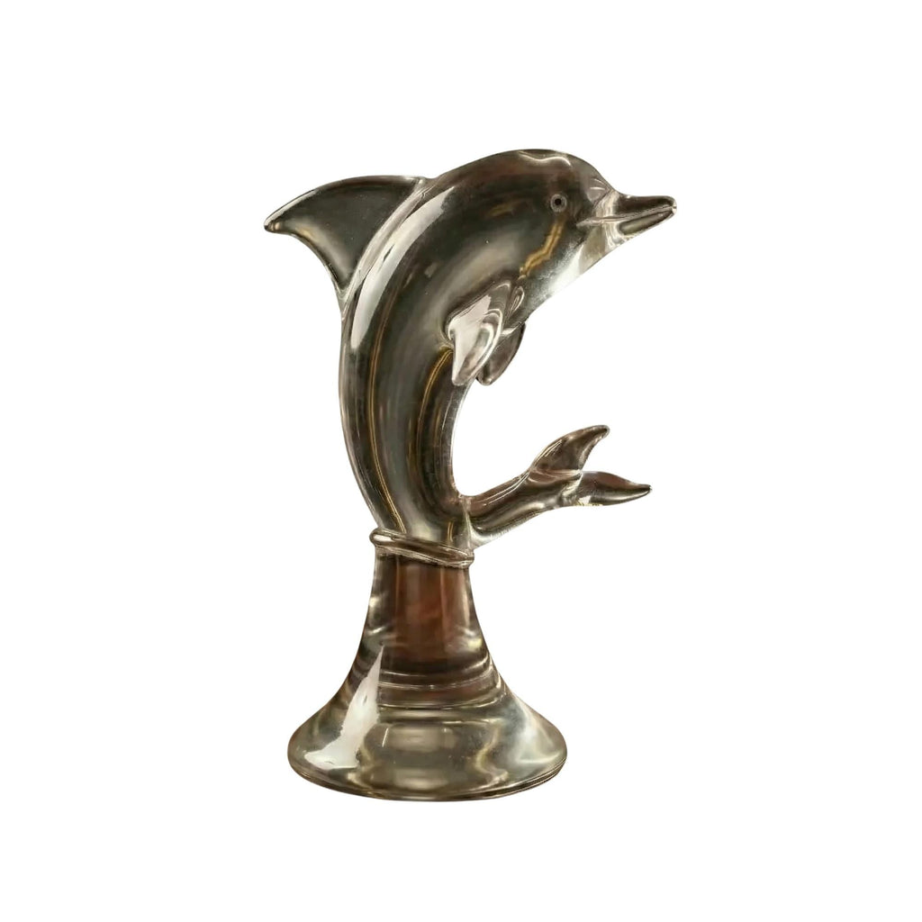 Murano Glass Dolphin Sculpture | Vintage Italian Art Glass - The Relic Detail