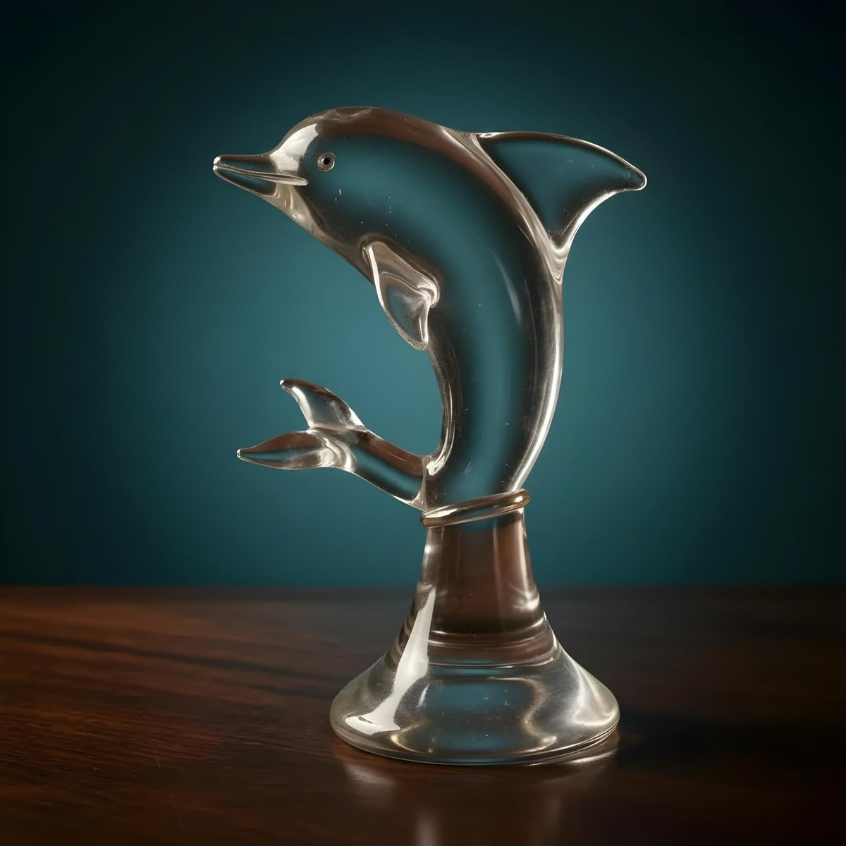 Murano Glass Dolphin Sculpture | Vintage Italian Art Glass - The Relic Detail