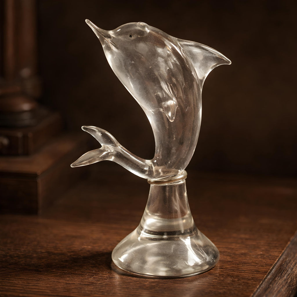 Murano Glass Dolphin Sculpture | Vintage Italian Art Glass - The Relic Detail