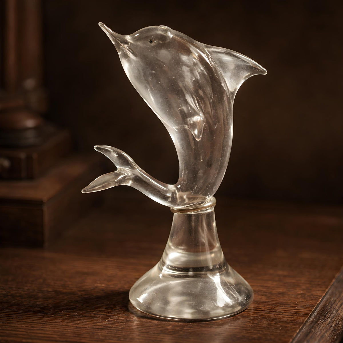 Murano Glass Dolphin Sculpture | Vintage Italian Art Glass - The Relic Detail