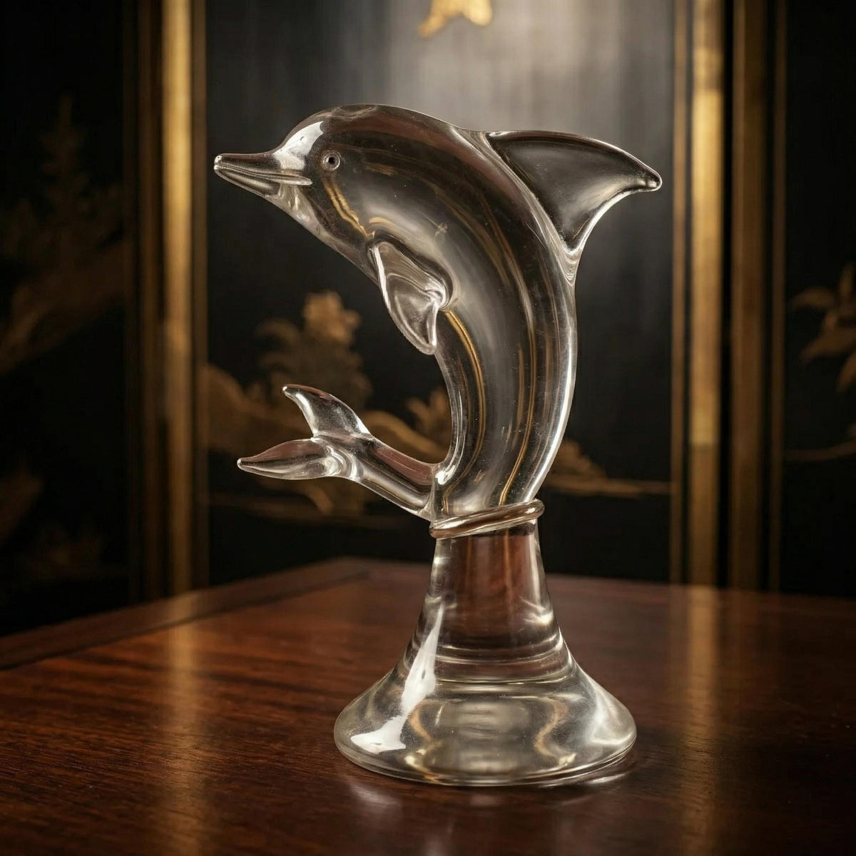 Murano Glass Dolphin Sculpture | Vintage Italian Art Glass - The Relic Detail