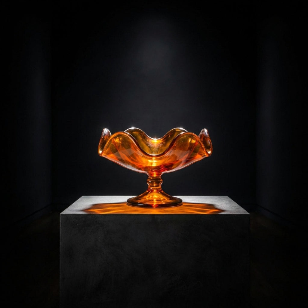 Murano Glass No. 255 Mid-Century Specimen in Translucent Clementine - The Relic Detail