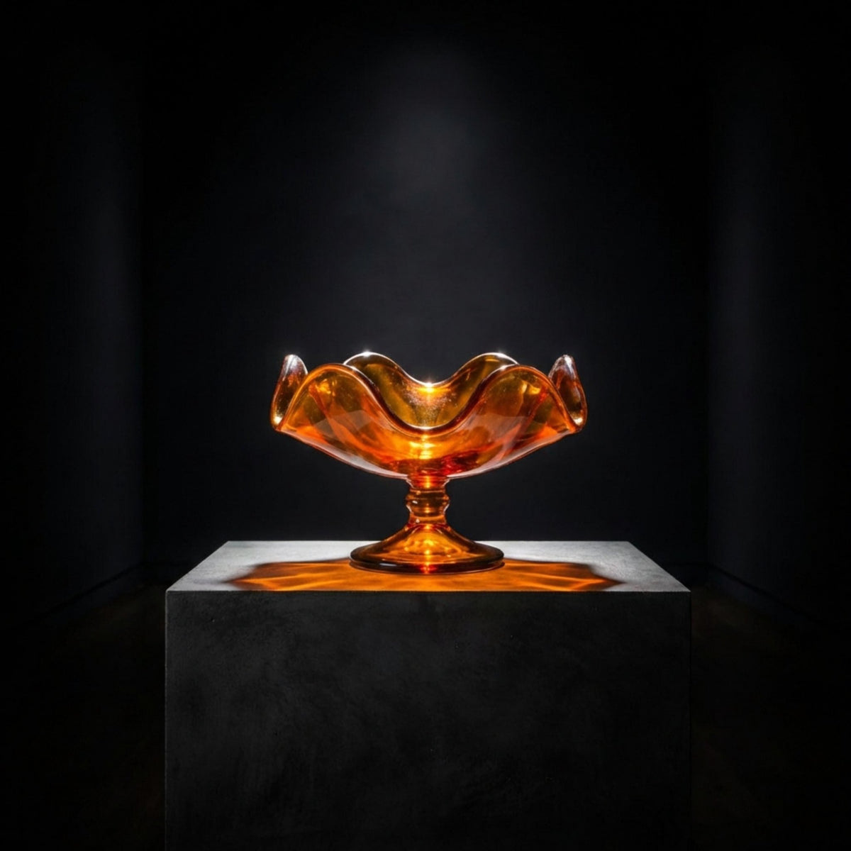 Murano Glass No. 255 Mid-Century Specimen in Translucent Clementine - The Relic Detail