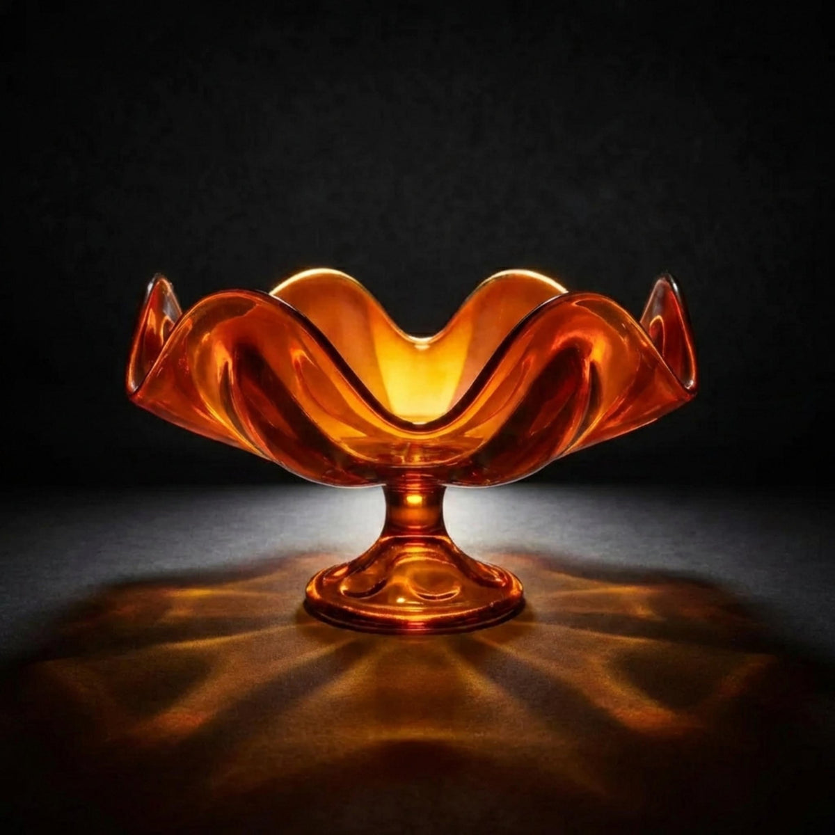 Murano Glass No. 255 Mid-Century Specimen in Translucent Clementine - The Relic Detail