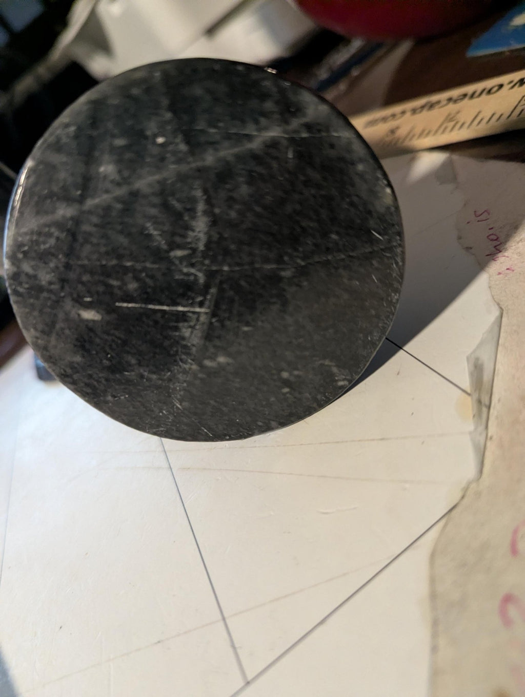 Pair of Grey Marble Candlestick Holders, 10 in. - The Relic Detail
