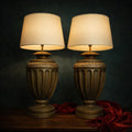 Pair of Olive Green Urn-Style Table Lamps, 29 in. - The Relic Detail