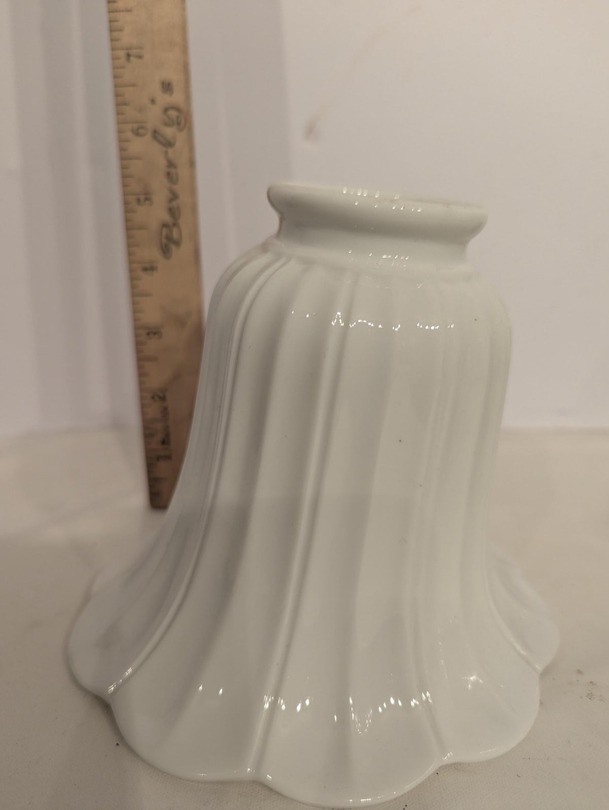 Set of 3 White Glass Pendant Lampshades 1970's - The Relic Detail