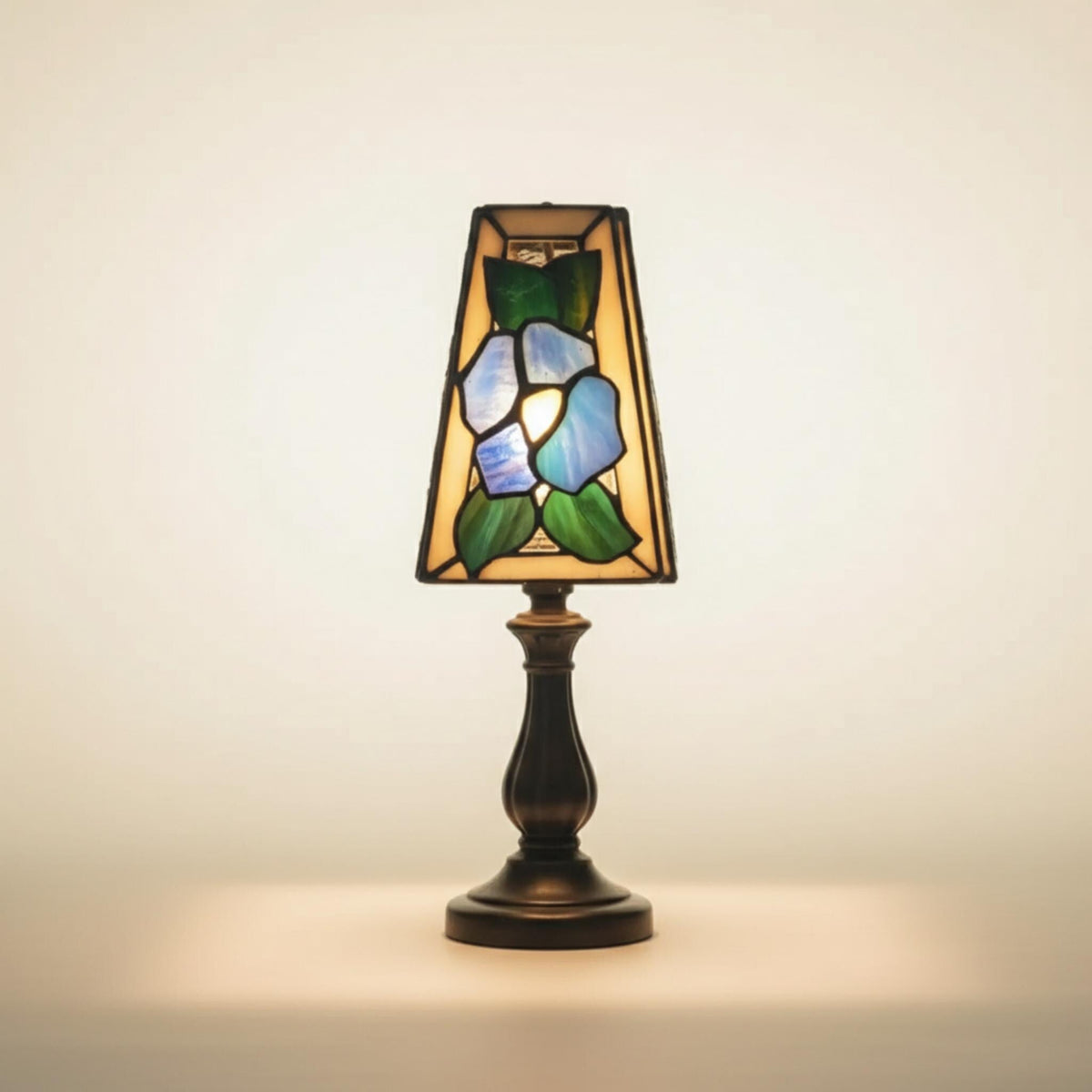 Small Floral Stained Glass Lamp Shade, 6 x 4 in. - The Relic Detail