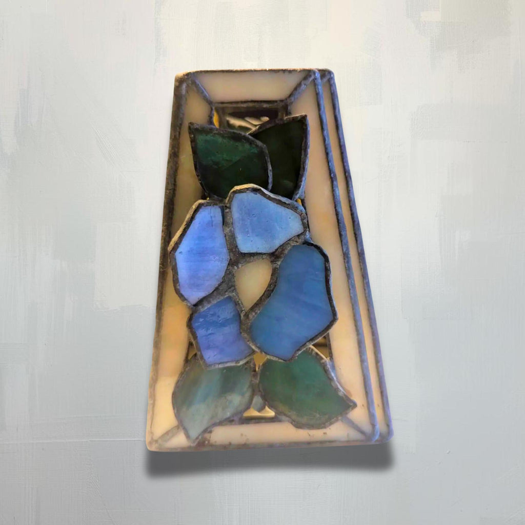 Small Floral Stained Glass Lamp Shade, 6 x 4 in. - The Relic Detail