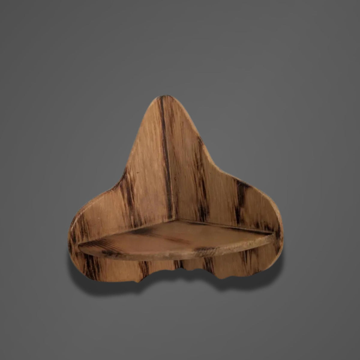Small Rustic Wooden Wall Shelf Mini Hanging Corner Storage Space Saving Decor - The Relic Detail