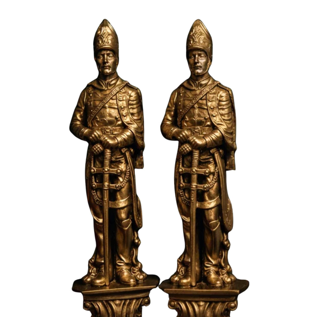 Soldier Wall Art: Vintage Burwood Gilt Sculptures (Golden Resin, 1965) - The Relic Detail