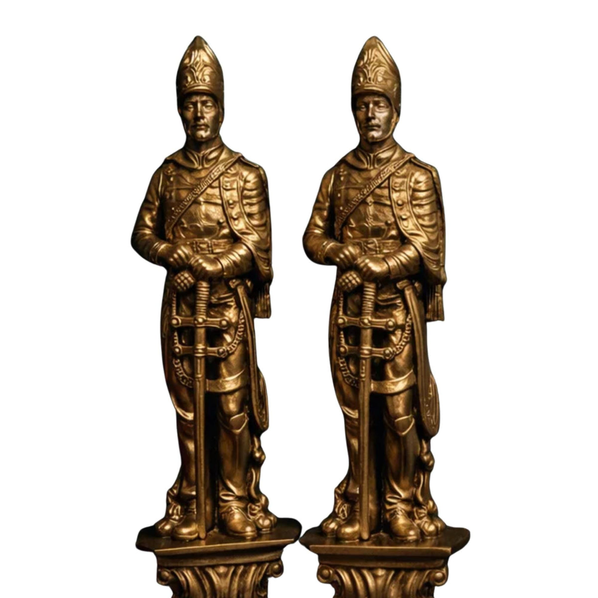 Soldier Wall Art: Vintage Burwood Gilt Sculptures (Golden Resin, 1965) - The Relic Detail