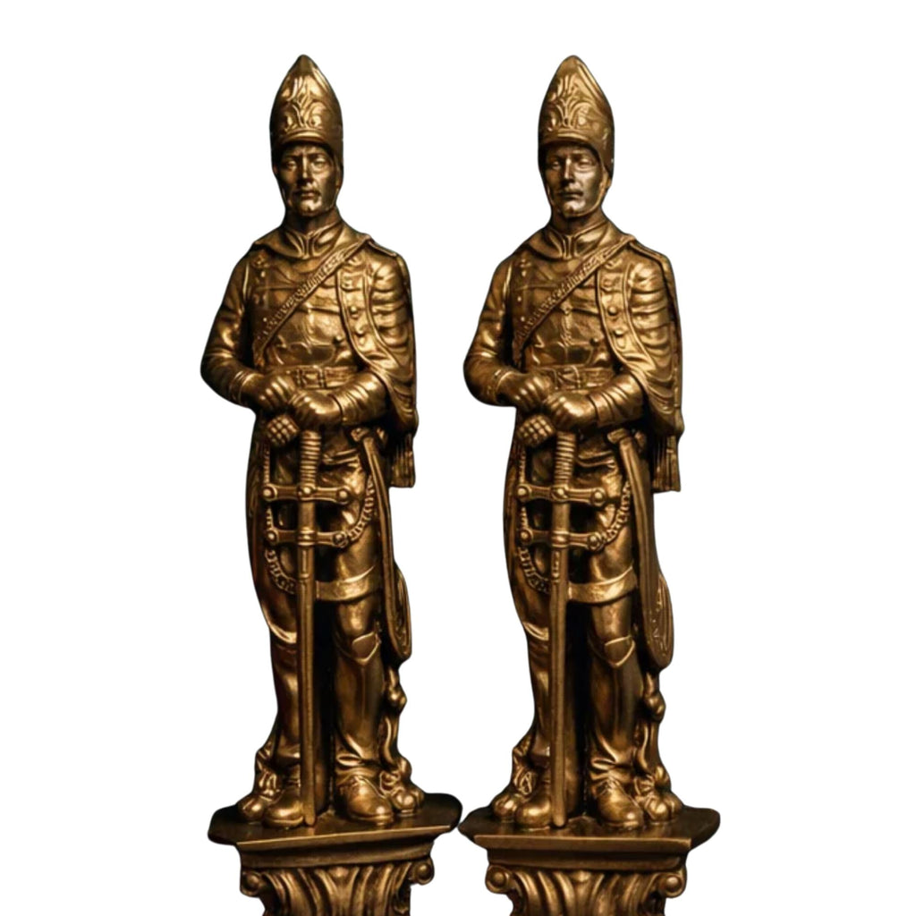 Soldier Wall Art: Vintage Burwood Gilt Sculptures (Golden Resin, 1965) - The Relic Detail