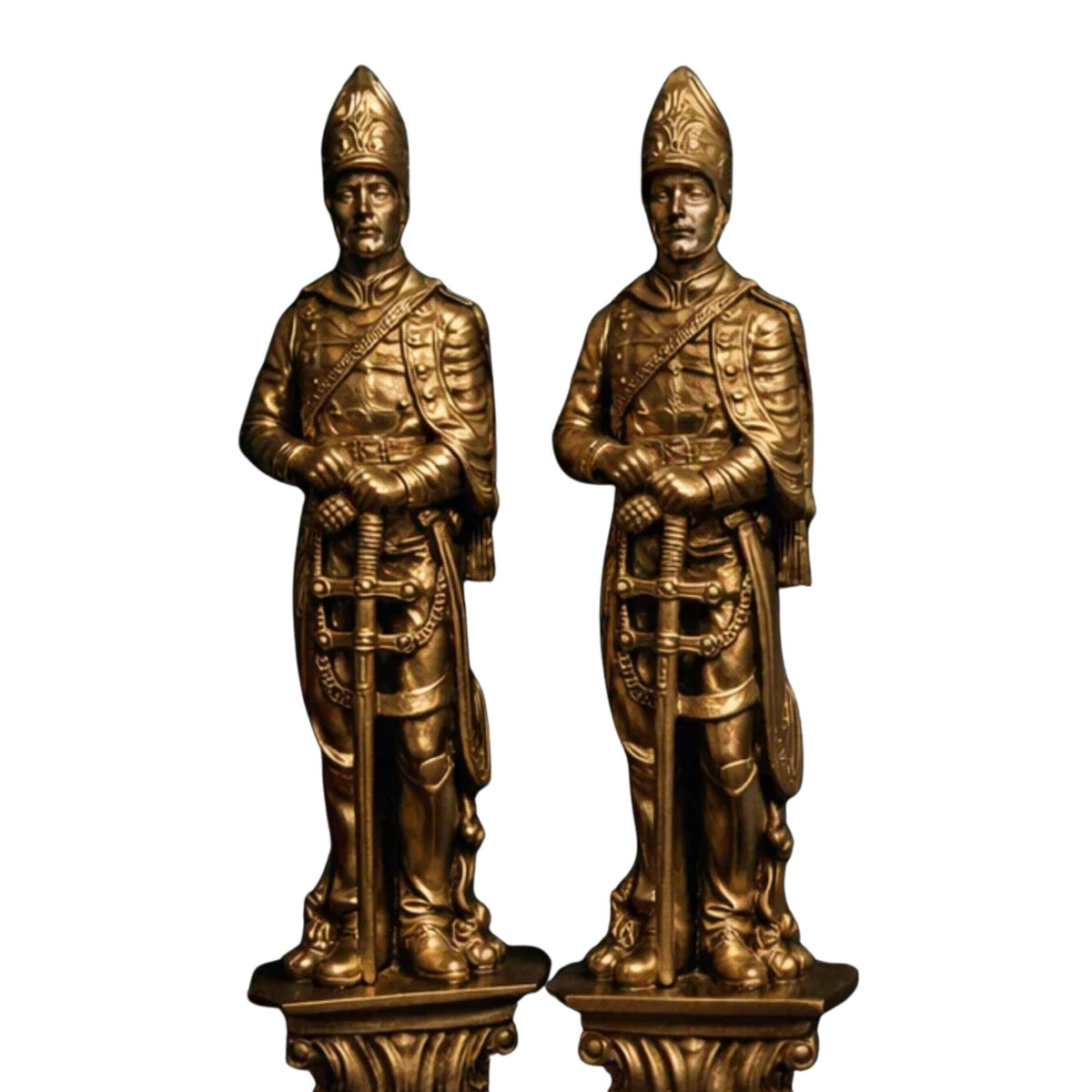 Soldier Wall Art: Vintage Burwood Gilt Sculptures (Golden Resin, 1965) - The Relic Detail