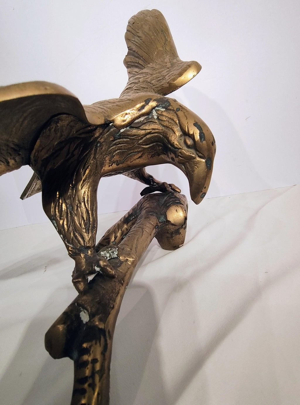Solid Brass Eagle Sculpture | Vintage Desk Accent | The Relic Detail - The Relic Detail