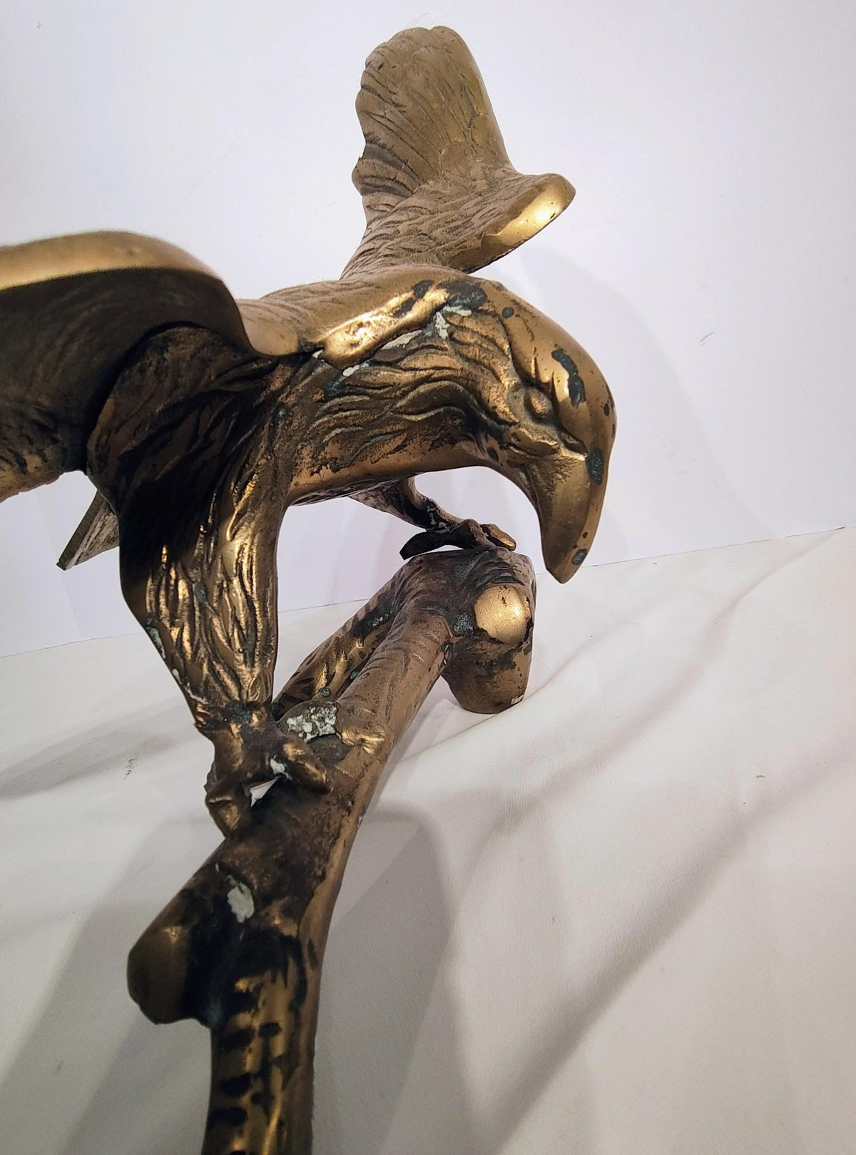 Solid Brass Eagle Sculpture | Vintage Desk Accent | The Relic Detail - The Relic Detail