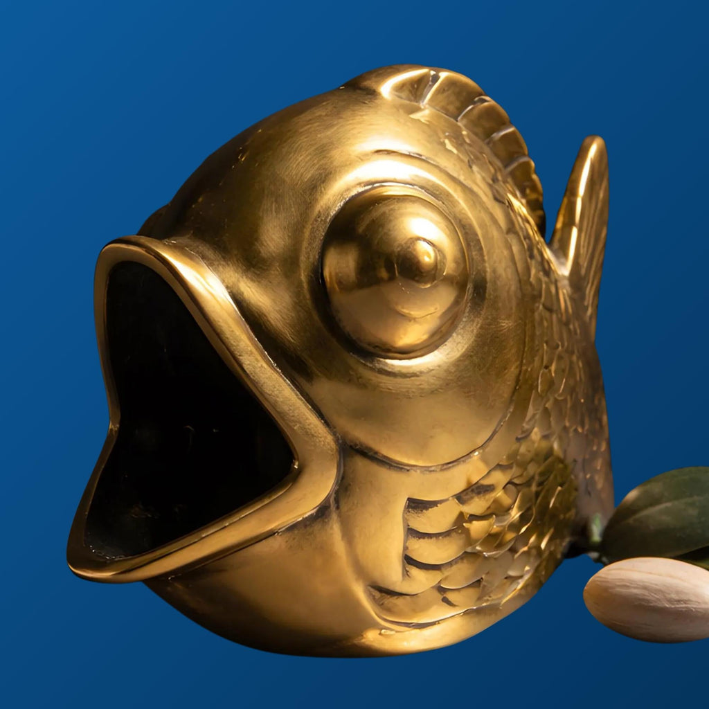 Walter Bosse Brass Fish Ashtray Mid-Century Modern Hagenauer Vienna Vintage Austrian Design Sculpture - The Relic Detail