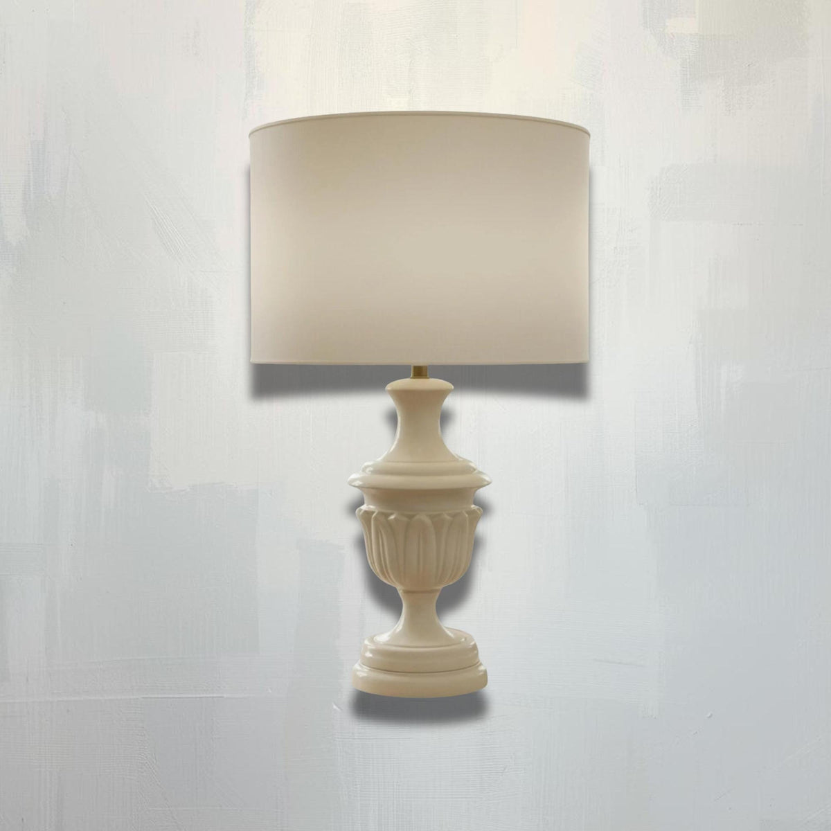 White Textured Ceramic Table Lamp, 28 in. - The Relic Detail