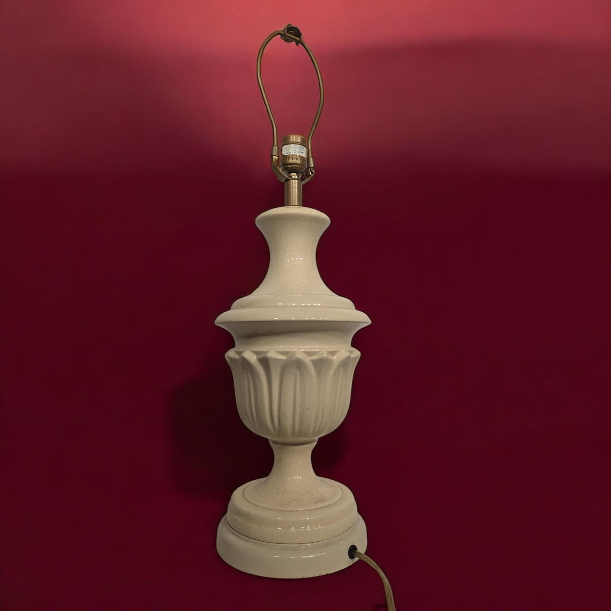 White Textured Ceramic Table Lamp, 28 in. - The Relic Detail