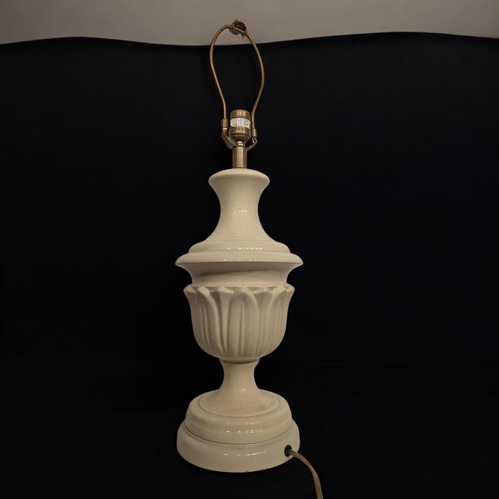 White Textured Ceramic Table Lamp, 28 in. - The Relic Detail