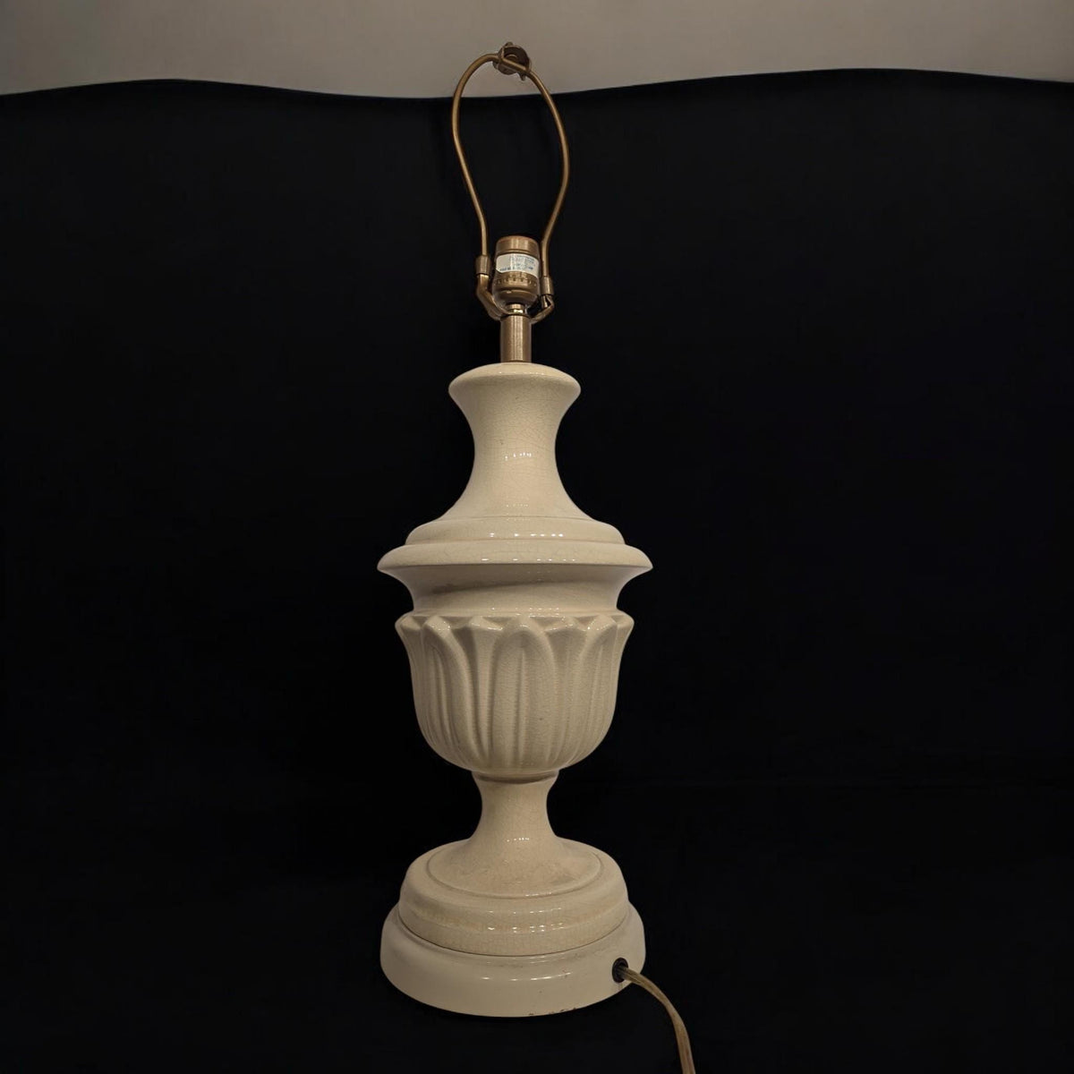 White Textured Ceramic Table Lamp, 28 in. - The Relic Detail