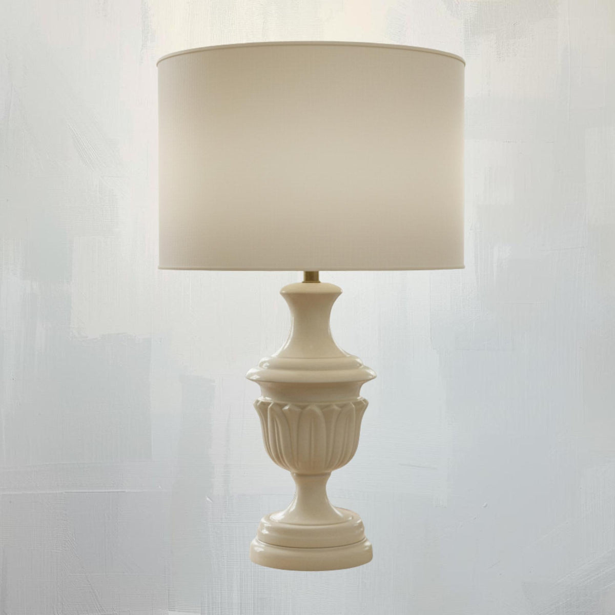 White Textured Ceramic Table Lamp, 28 in. - The Relic Detail
