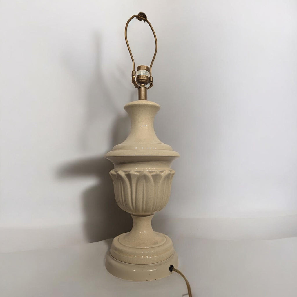 White Textured Ceramic Table Lamp, 28 in. - The Relic Detail